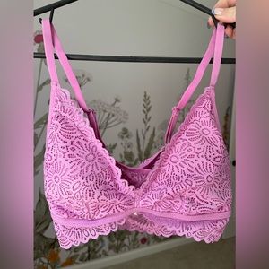 Target Auden pink lace floral bralette never worn